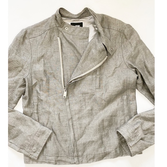 Simon Spurr | Linen motto zipper jacket - Picture 2 of 8